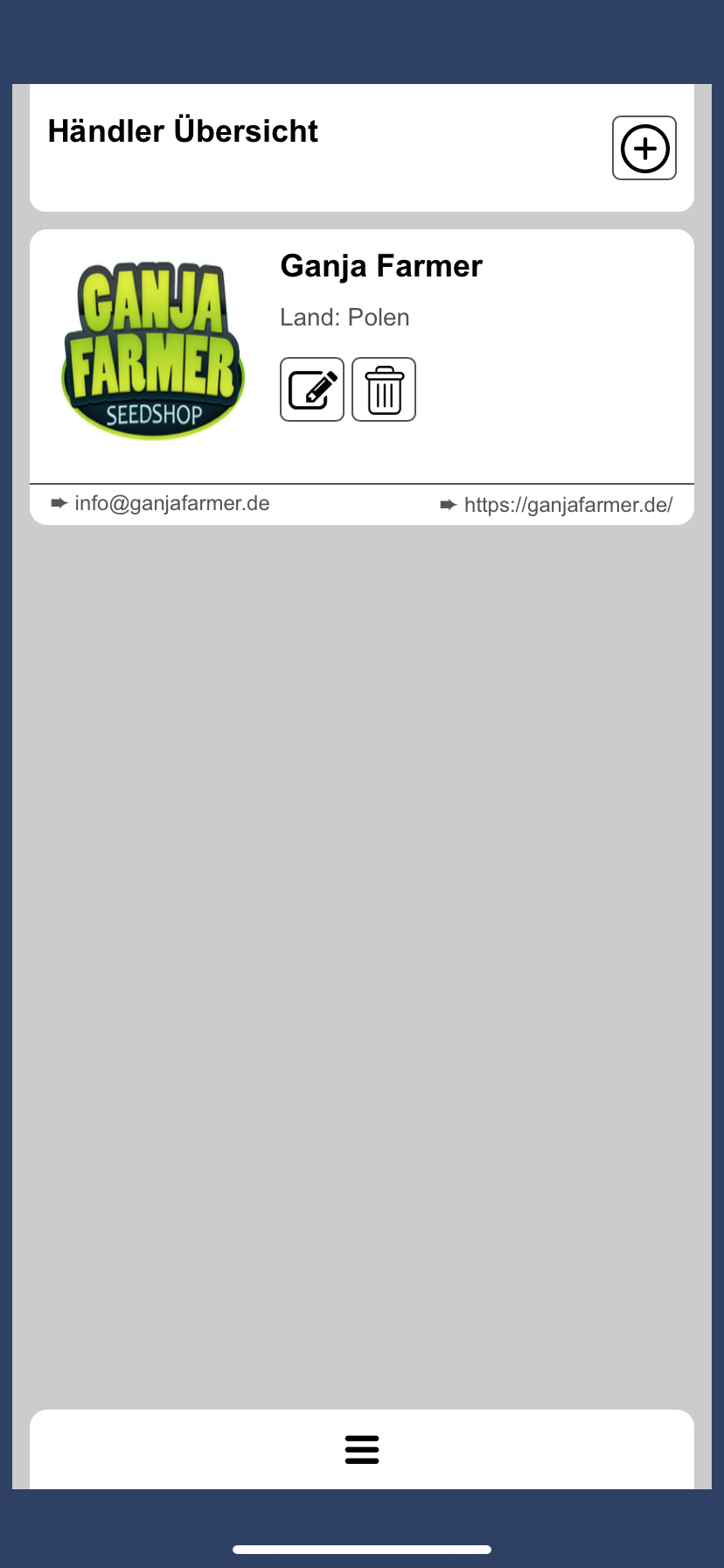 App-Ansicht Übersicht deiner Händler